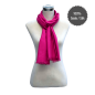 Preview: Scarf Shawl 100% Silk Flannel Magenta Pink Unicolour